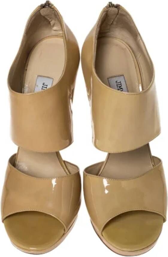 Jimmy Choo Pre-owned Leather sandals Beige Dames