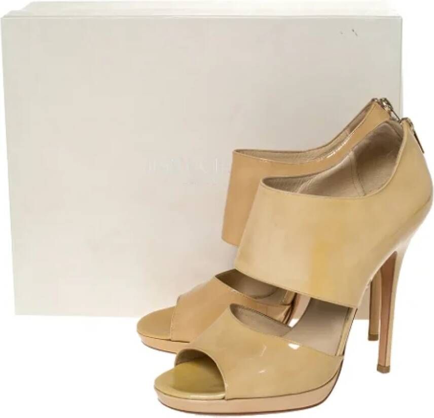 Jimmy Choo Pre-owned Leather sandals Beige Dames