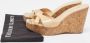 Jimmy Choo Pre-owned Leather sandals Beige Dames - Thumbnail 9