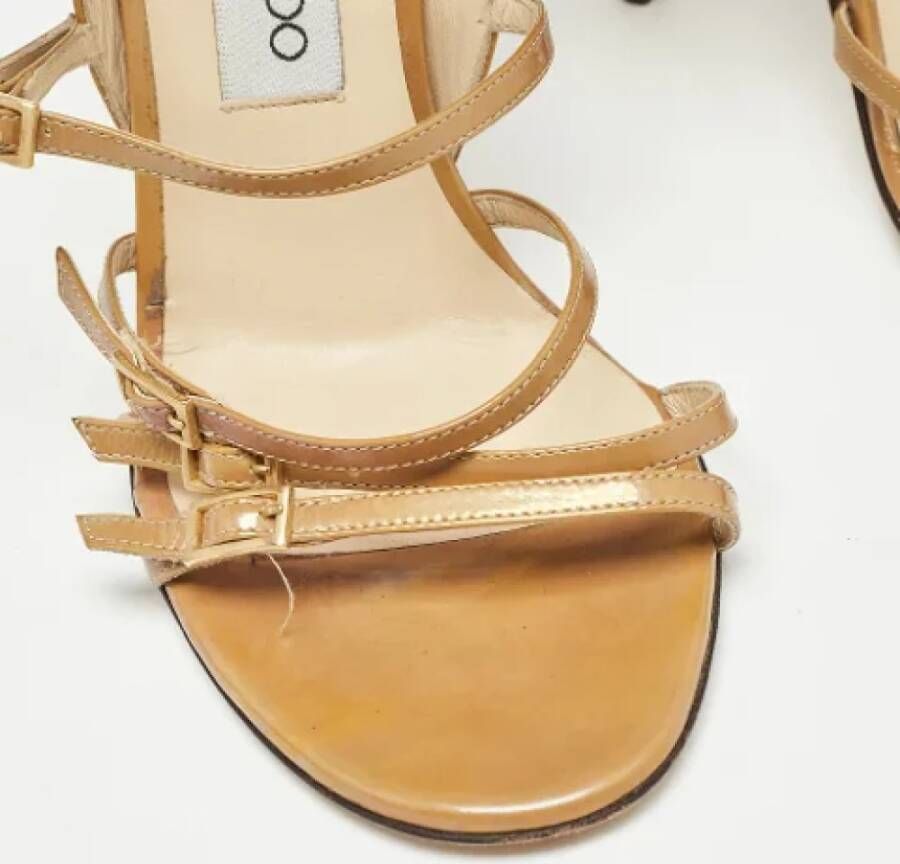 Jimmy Choo Pre-owned Leather sandals Beige Dames