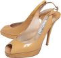 Jimmy Choo Pre-owned Leather sandals Beige Dames - Thumbnail 3