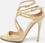 Jimmy Choo Pre-owned Leather sandals Beige Dames - Thumbnail 2