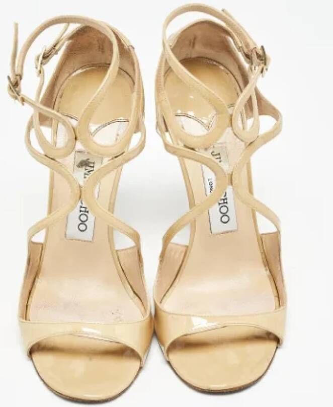 Jimmy Choo Pre-owned Leather sandals Beige Dames