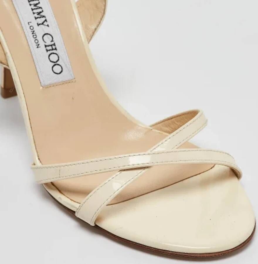 Jimmy Choo Pre-owned Leather sandals Beige Dames