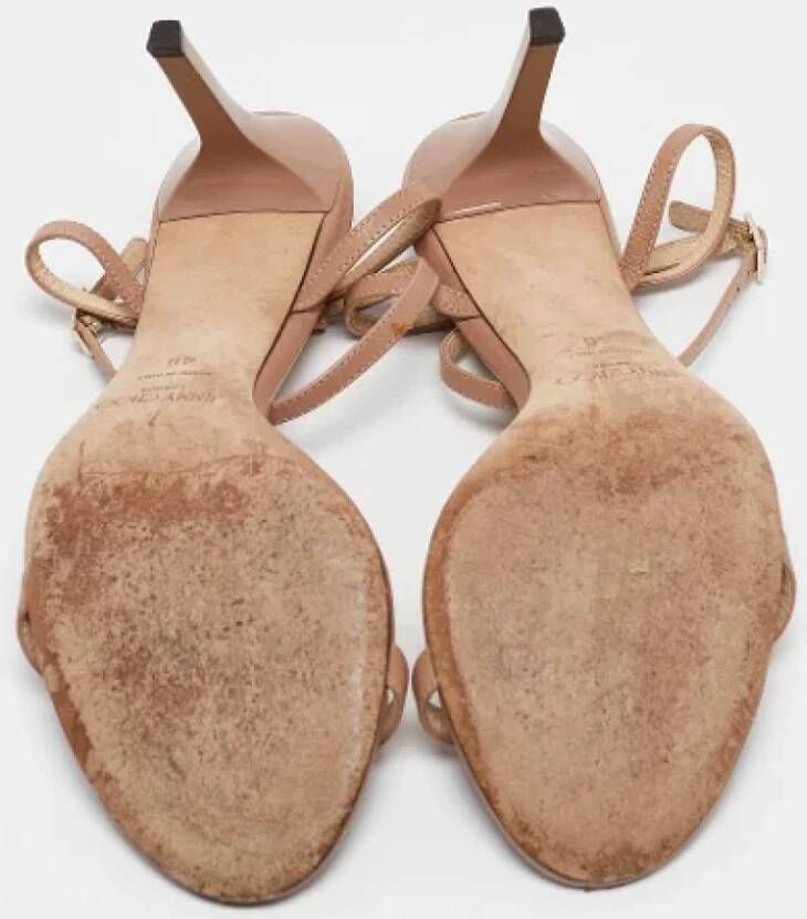 Jimmy Choo Pre-owned Leather sandals Beige Dames