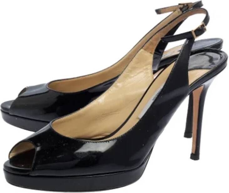 Jimmy Choo Pre-owned Leather sandals Black Dames