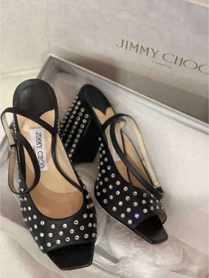 Jimmy Choo Pre-owned Leather sandals Black Dames