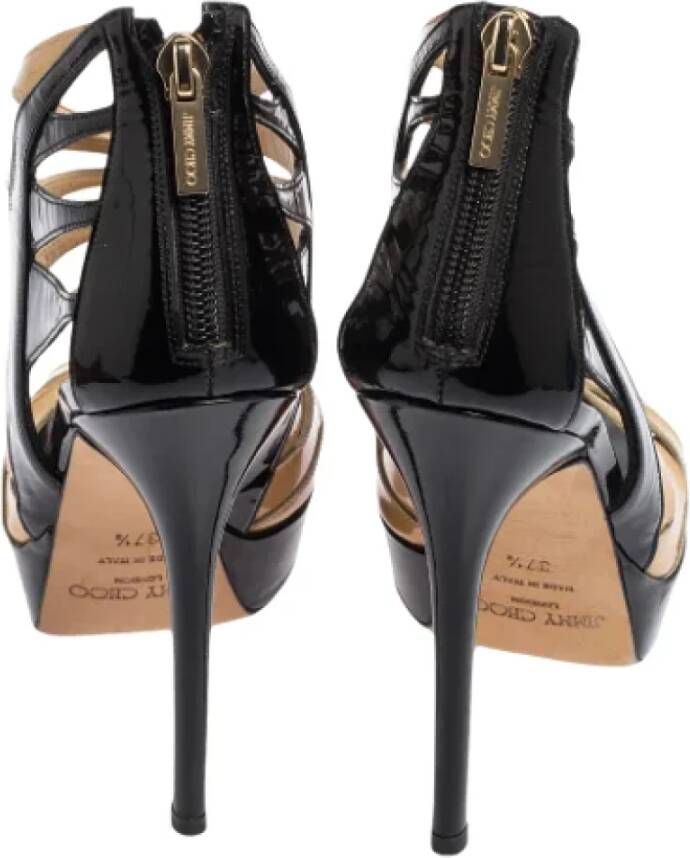 Jimmy Choo Pre-owned Leather sandals Black Dames