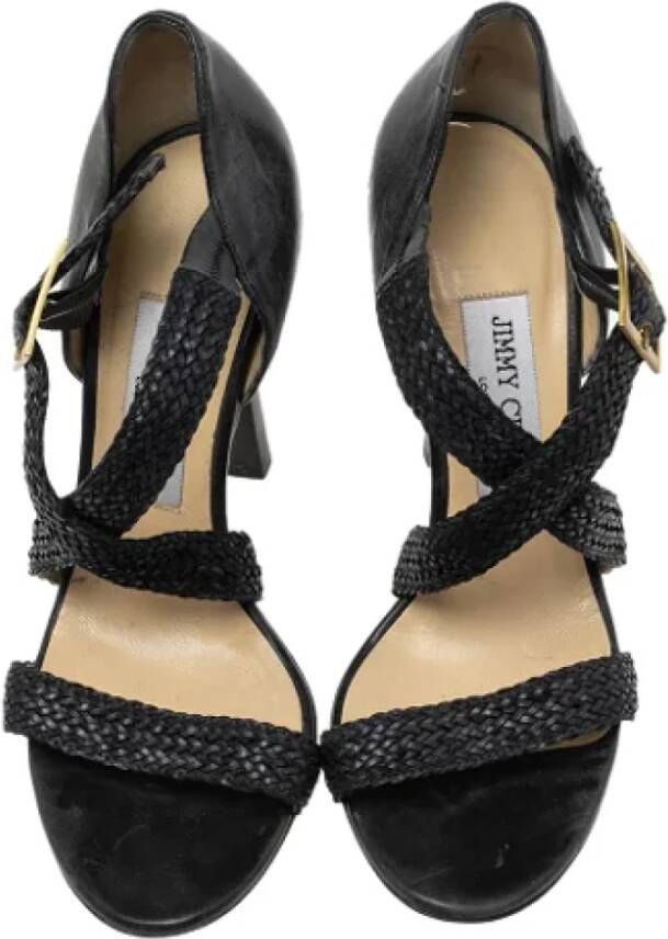 Jimmy Choo Pre-owned Leather sandals Black Dames