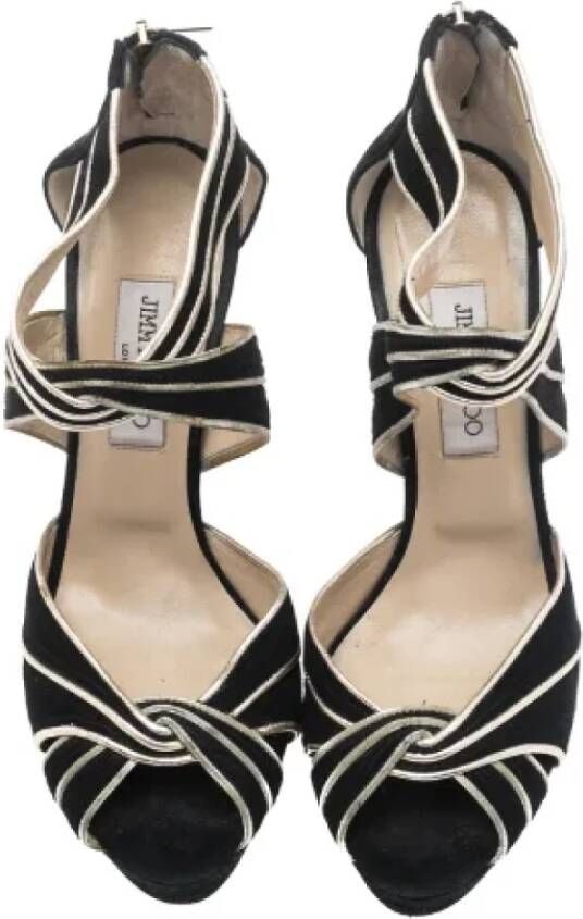 Jimmy Choo Pre-owned Leather sandals Black Dames