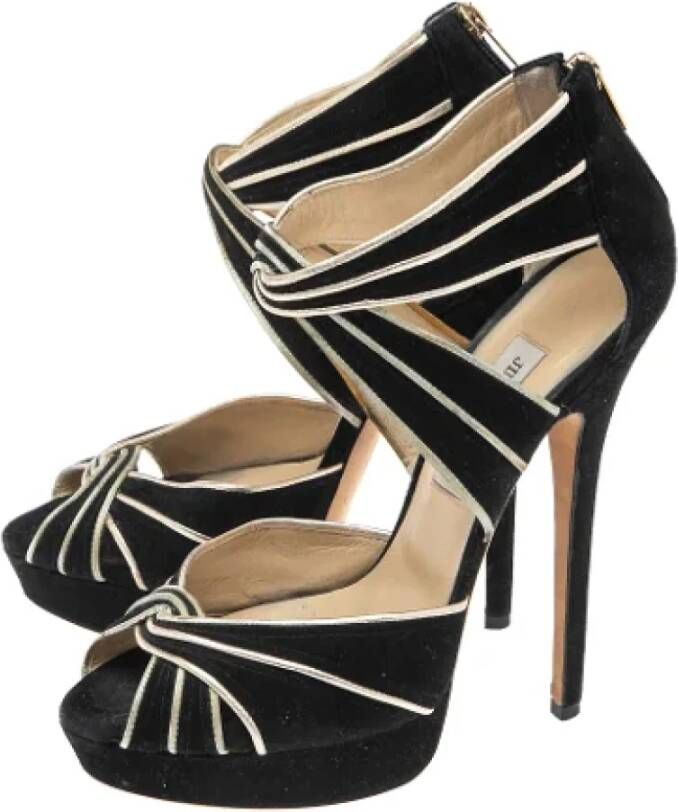 Jimmy Choo Pre-owned Leather sandals Black Dames