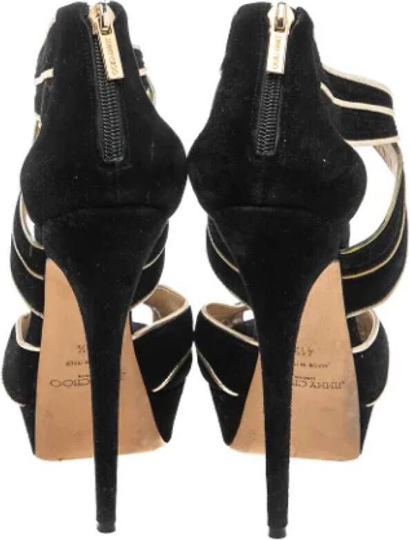 Jimmy Choo Pre-owned Leather sandals Black Dames