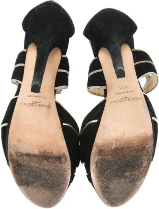 Jimmy Choo Pre-owned Leather sandals Black Dames