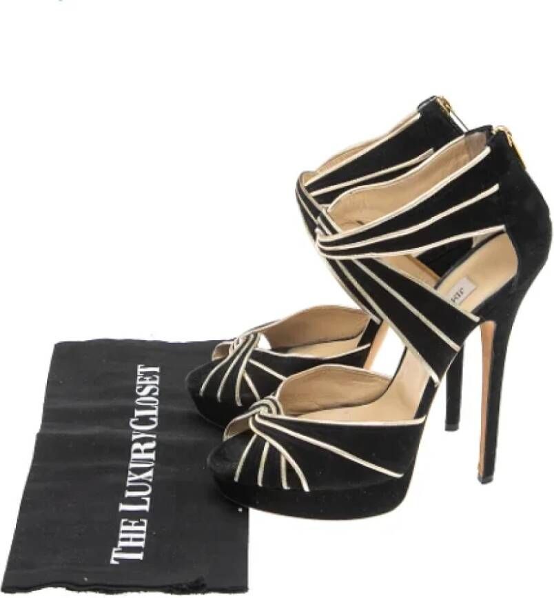 Jimmy Choo Pre-owned Leather sandals Black Dames