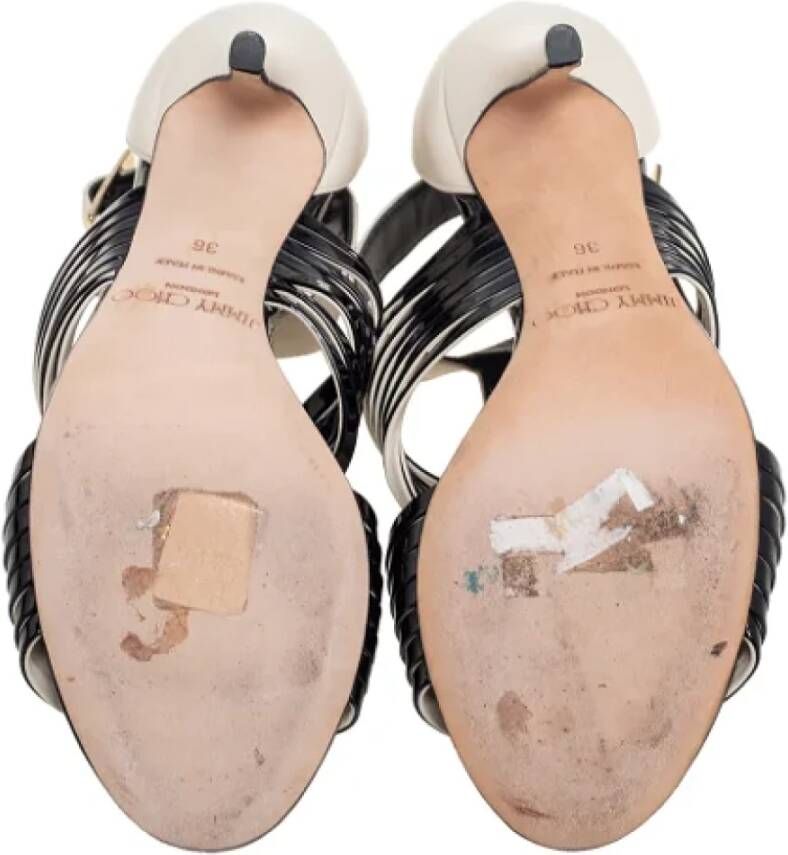 Jimmy Choo Pre-owned Leather sandals Black Dames