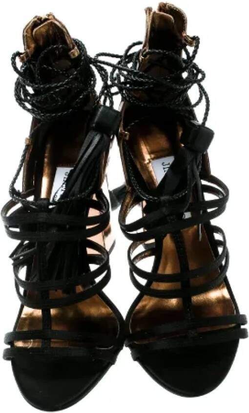 Jimmy Choo Pre-owned Leather sandals Black Dames