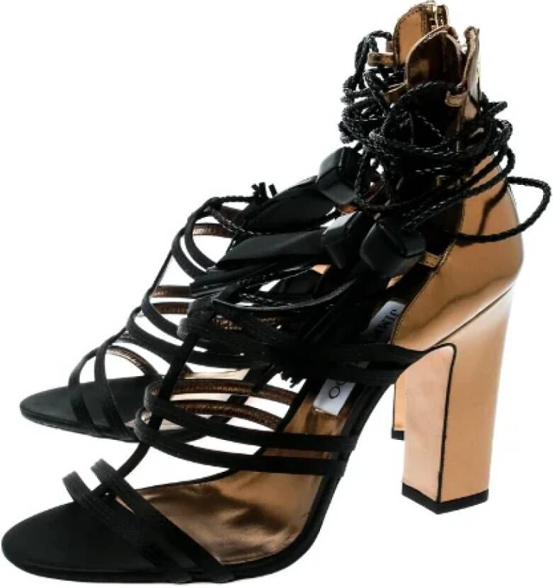 Jimmy Choo Pre-owned Leather sandals Black Dames