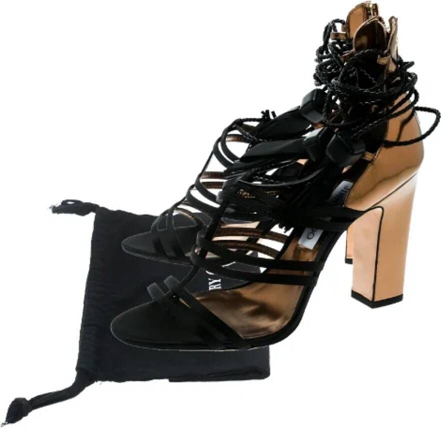 Jimmy Choo Pre-owned Leather sandals Black Dames