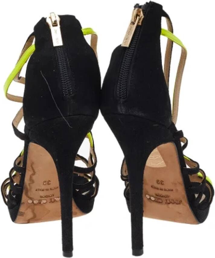 Jimmy Choo Pre-owned Leather sandals Black Dames