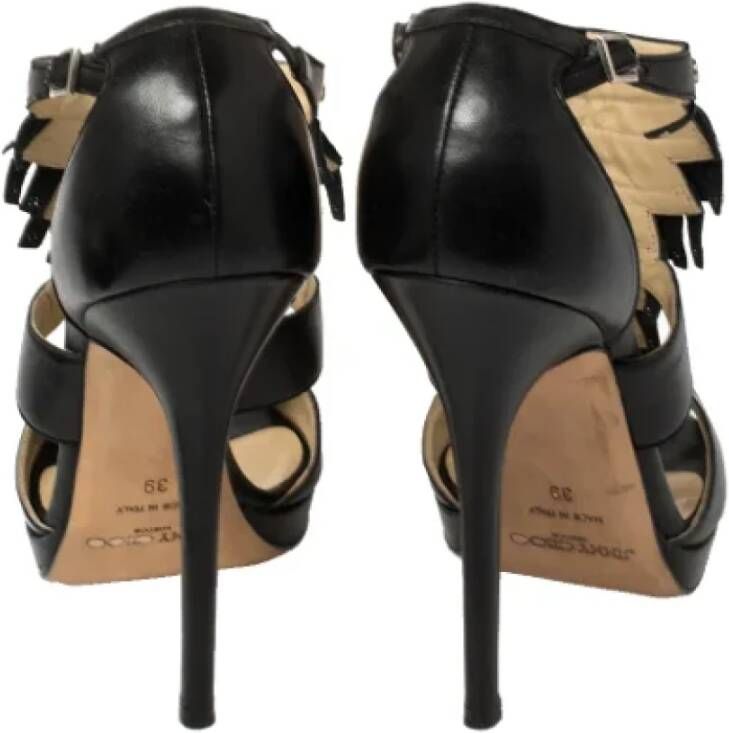 Jimmy Choo Pre-owned Leather sandals Black Dames