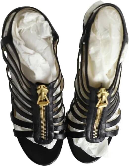 Jimmy Choo Pre-owned Leather sandals Black Dames