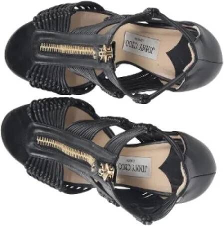 Jimmy Choo Pre-owned Leather sandals Black Dames