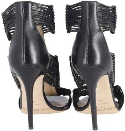 Jimmy Choo Pre-owned Leather sandals Black Dames