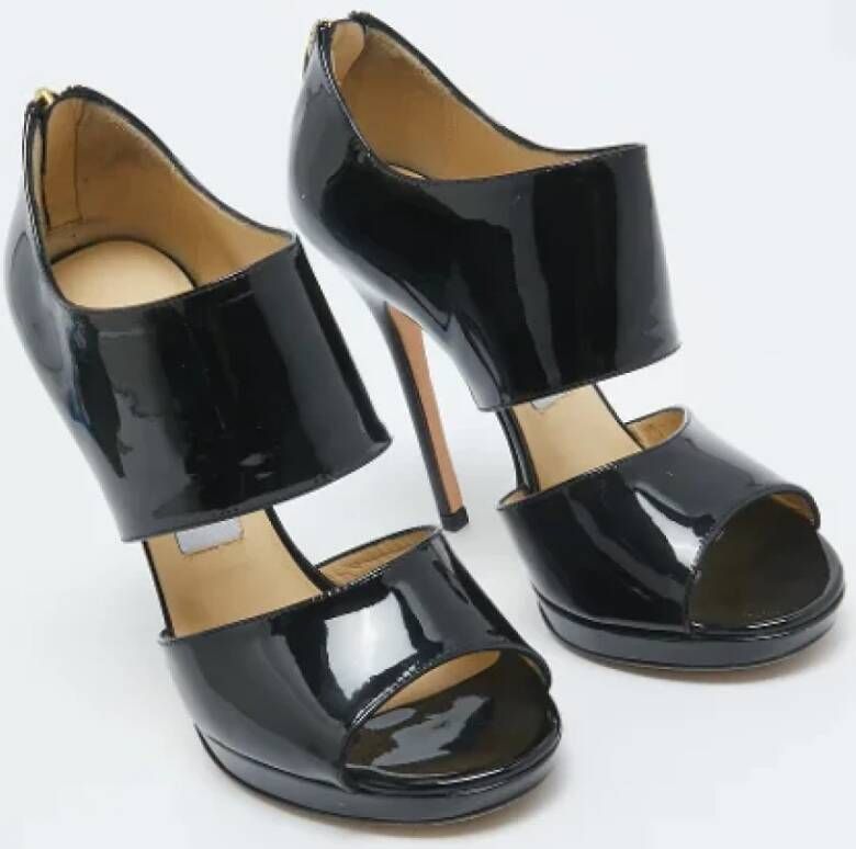 Jimmy Choo Pre-owned Leather sandals Black Dames