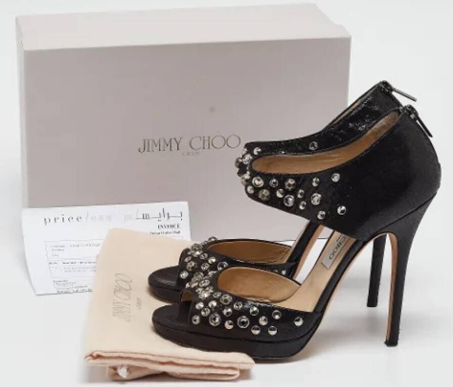 Jimmy Choo Pre-owned Leather sandals Black Dames