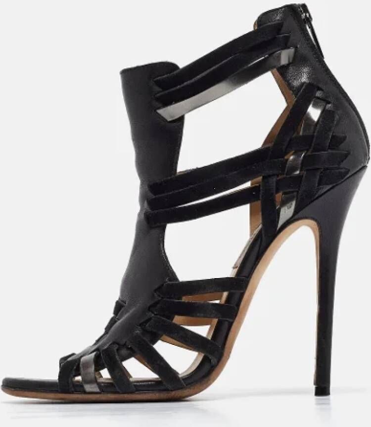 Jimmy Choo Pre-owned Leather sandals Black Dames