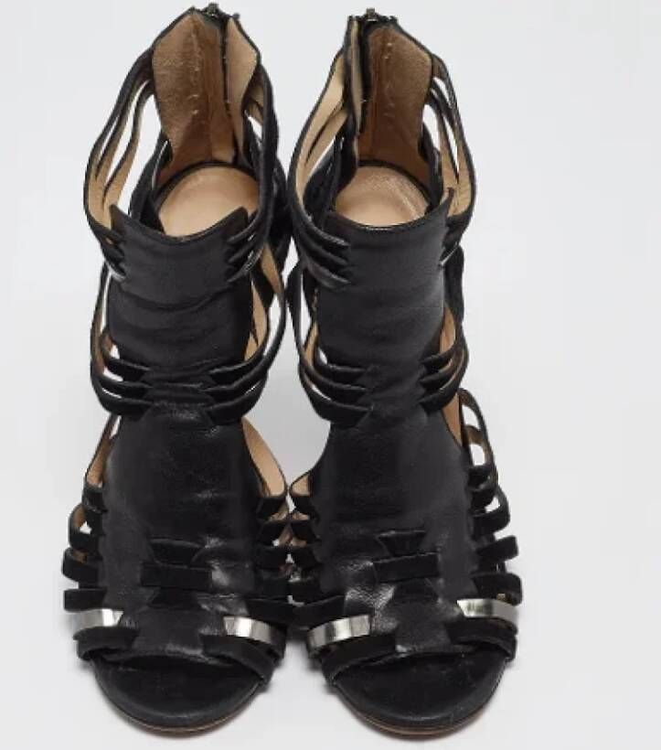 Jimmy Choo Pre-owned Leather sandals Black Dames