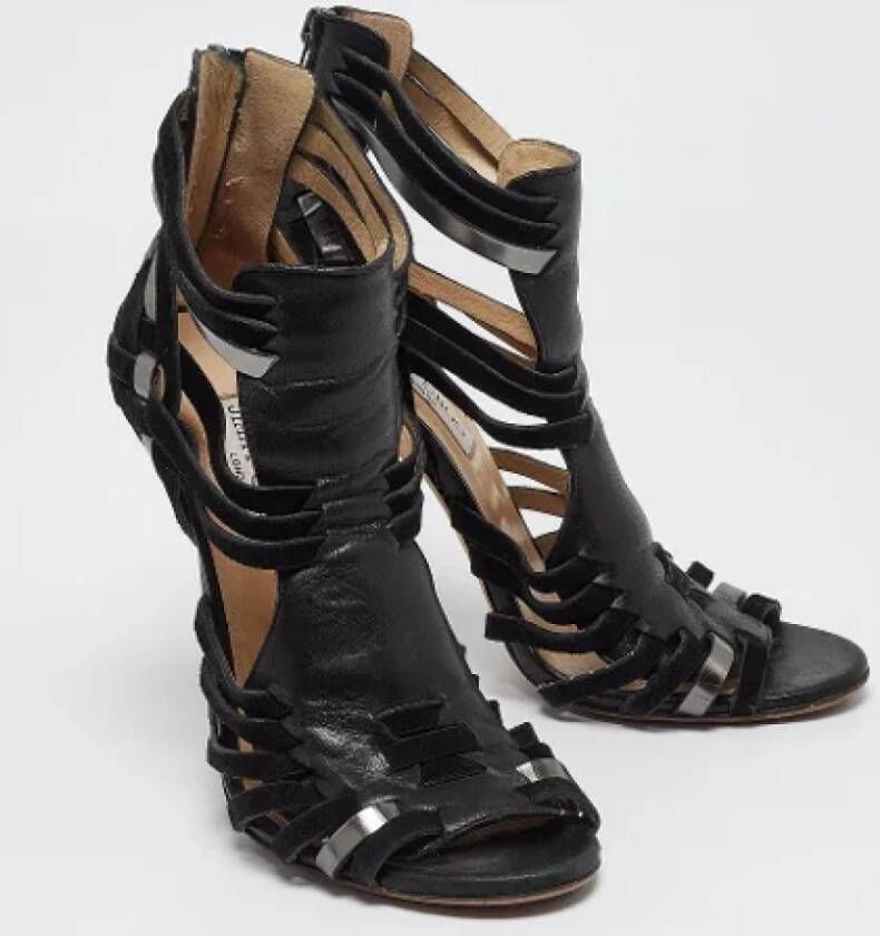 Jimmy Choo Pre-owned Leather sandals Black Dames