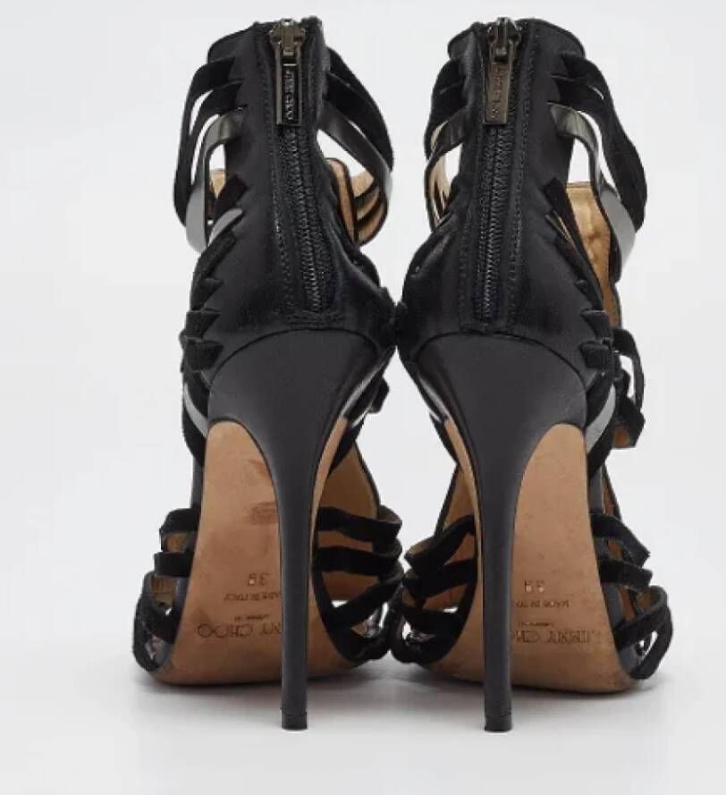 Jimmy Choo Pre-owned Leather sandals Black Dames