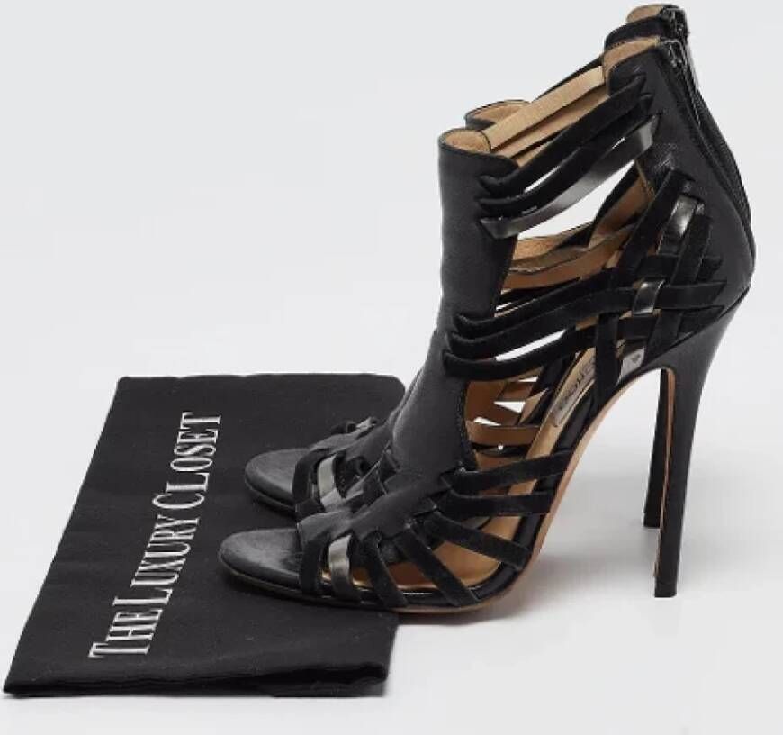 Jimmy Choo Pre-owned Leather sandals Black Dames