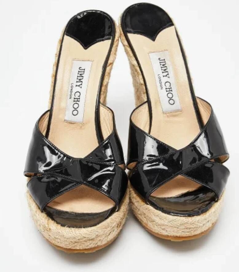 Jimmy Choo Pre-owned Leather sandals Black Dames