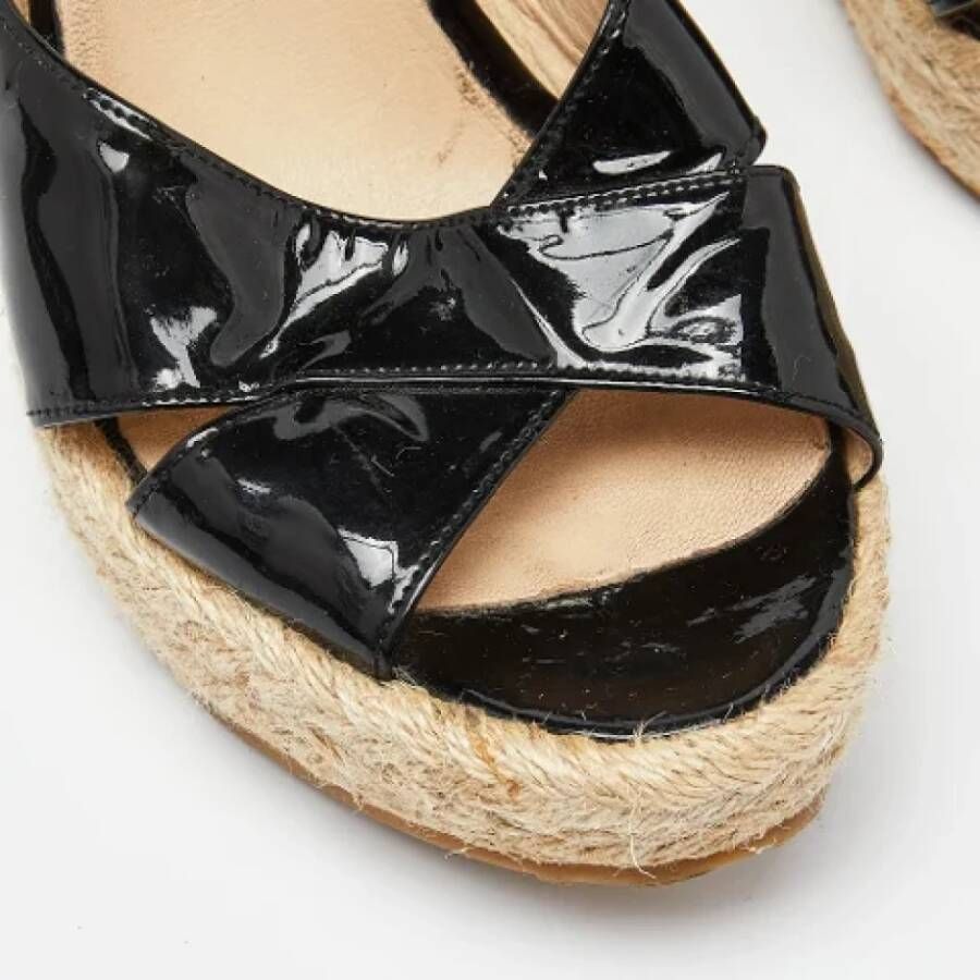 Jimmy Choo Pre-owned Leather sandals Black Dames