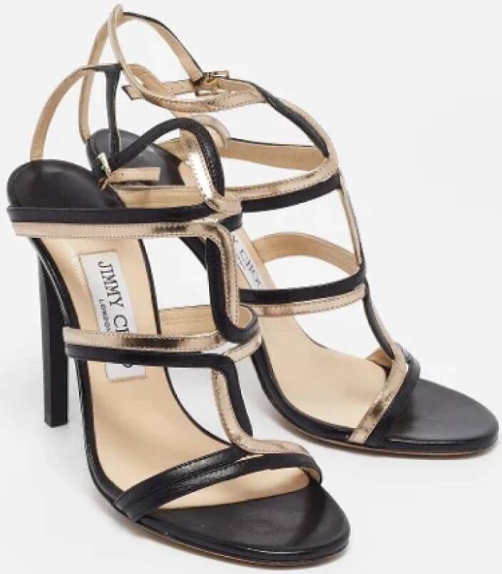 Jimmy Choo Pre-owned Leather sandals Black Dames