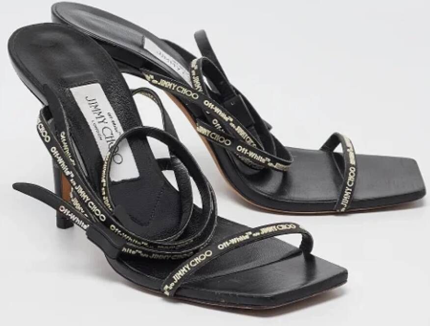 Jimmy Choo Pre-owned Leather sandals Black Dames