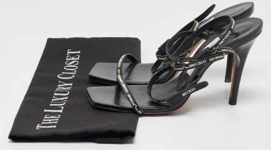 Jimmy Choo Pre-owned Leather sandals Black Dames