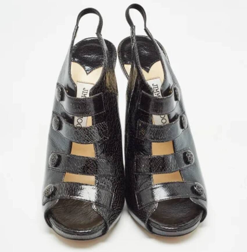 Jimmy Choo Pre-owned Leather sandals Black Dames