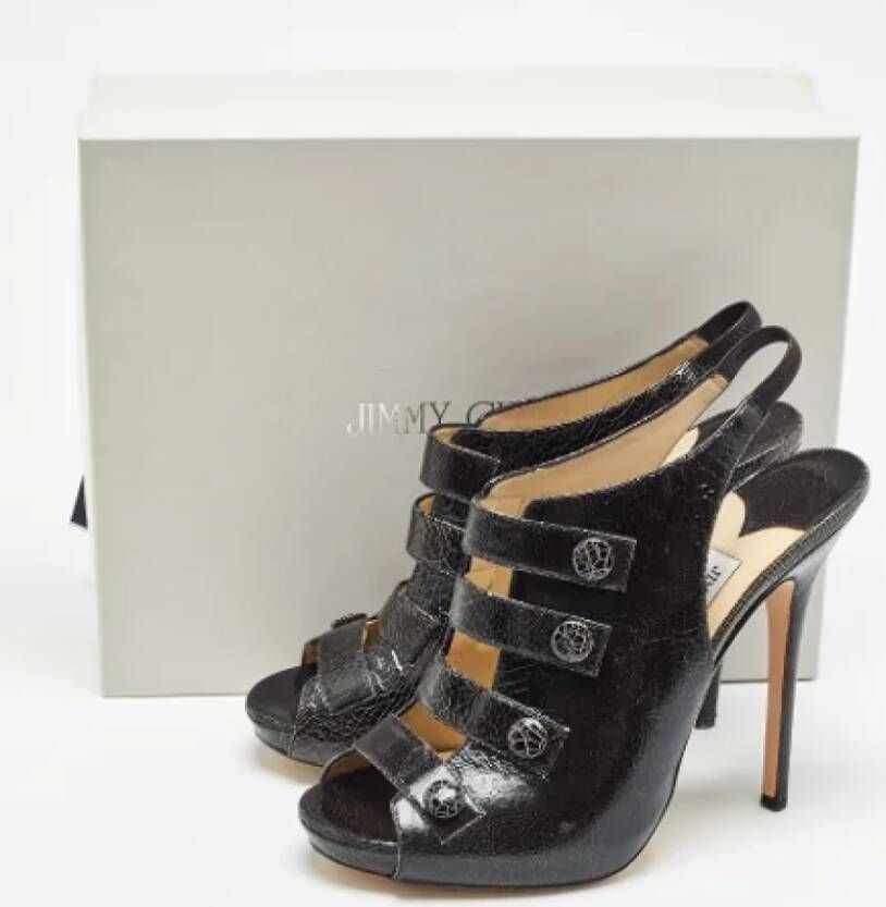 Jimmy Choo Pre-owned Leather sandals Black Dames