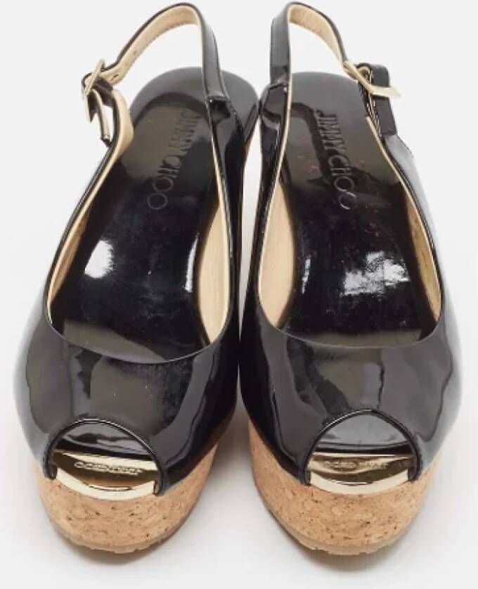 Jimmy Choo Pre-owned Leather sandals Black Dames