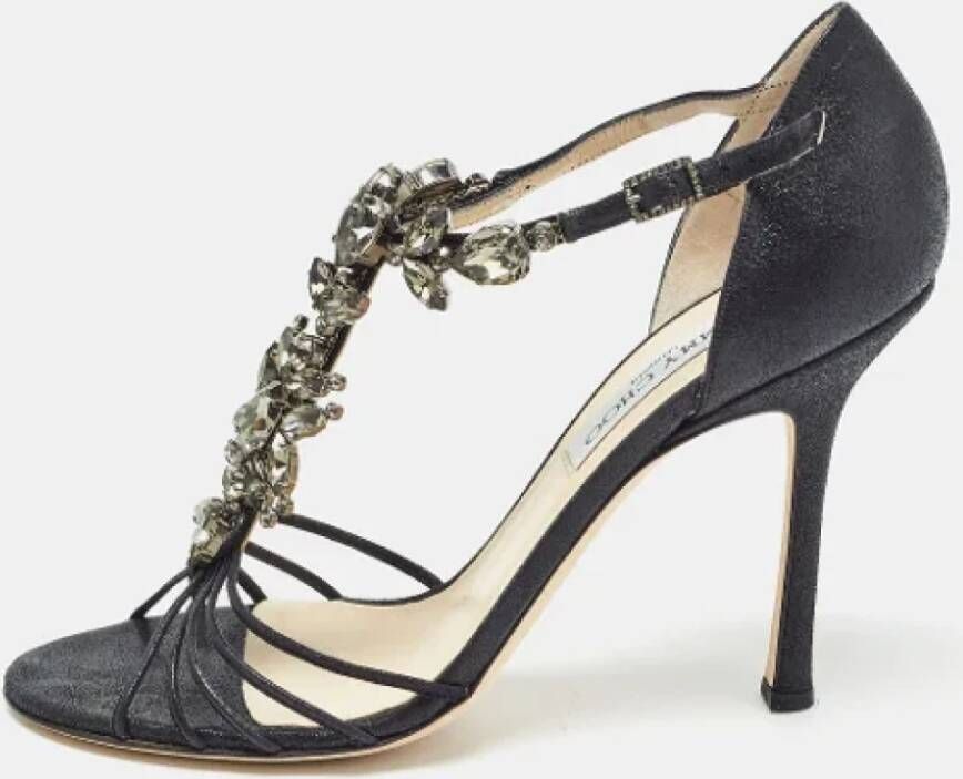 Jimmy Choo Pre-owned Leather sandals Black Dames