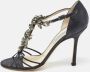 Jimmy Choo Pre-owned Leather sandals Black Dames - Thumbnail 2