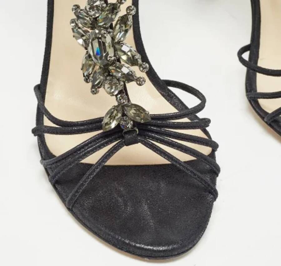 Jimmy Choo Pre-owned Leather sandals Black Dames