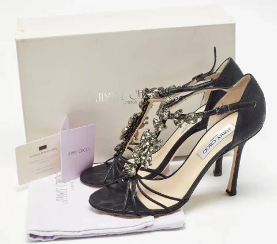 Jimmy Choo Pre-owned Leather sandals Black Dames