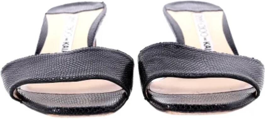 Jimmy Choo Pre-owned Leather sandals Black Dames