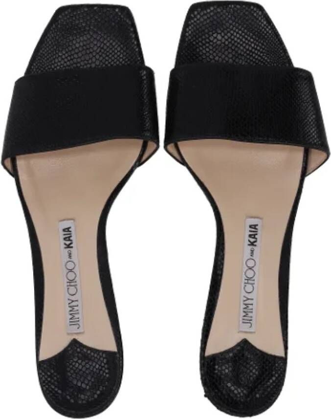 Jimmy Choo Pre-owned Leather sandals Black Dames