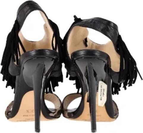 Jimmy Choo Pre-owned Leather sandals Black Dames