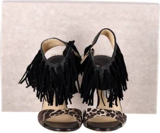 Jimmy Choo Pre-owned Leather sandals Black Dames